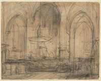 KT 1984 002
<br/>
Schets van een kerkinterieur
<br/>
<em>Bosboom, Johannes (1817-1891)</em>